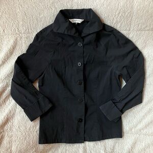 Retro Style Women's Black Button Down Shirt 1950’s